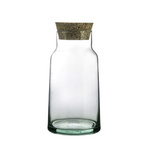 Glass vase W-702C + cork H:18cm D:9.5cm