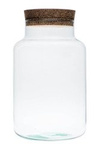 Glass jar vase H:37cm D:19cm W-395D+cork