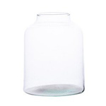 Glass jar vase W-323 H:16cm D:12,5cm