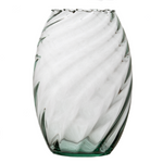 Glass vase W-268D twisted optic smoothed H:26cm D:18cm