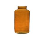 Glass jar vase W-395K1 H:25cm D:14,5cm Amber