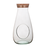 Terrarium glass W-772A side hole+cork H:22cm D:12cm
