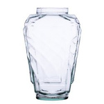 Glass vase grave candle cross H:27cm D:11cm SALE