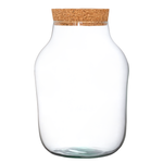 Glass jar vase W-456C+cork H:39cm D:26cm