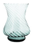 Glass vase W-385 optic H:20cm D:15cm