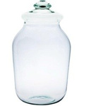 Glass jar vase W-456C+glass cover H:46cm D:26cm
