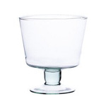 Stemmed glass vase W-235B H:16cm D:16,5cm