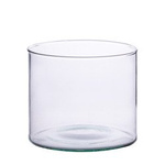 Glass cylinder vase H:12,5cm D:15cm