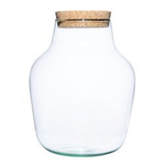 Glass jar vase W-456A4+cork H:29cm D:23cm