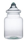 Glass jar vase W-332+cover H:29cm D:19cm