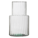 Glass vase W-705 optic stammered H:25cm D:15cm