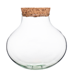 Glass vase W-591 + coarse-grained cork H:26cm D:26cm