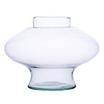 Glass vase grave candle K-015 smooth H:20cm D:27cm