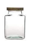 Glass jar vase with lid H:20cm D:13,5 cm WM-8G003