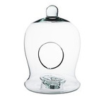 Glass terrarium bell W-638 H:25 cm D:17cm