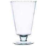 Stemmed glass vase W-235A optic H:20,5cm D:13cm
