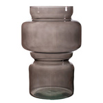 Smoked glass vase W-718A H:25cm D:17cm