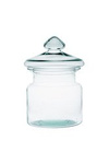 Glass jar vase W-332E+lid H:20cm D:13cm
