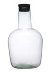 Glass vase bottle W-597+rubber cork H: 32cm D: 18cm