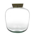Glass vase W-704A+cork H:26cm D:23cm