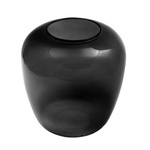 Glass vase W-586 H:20cm D:19cm smoke