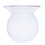 Glass ball vase with collar W-558 H:14cm D:14,5cm
