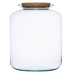 Glass jar vase W-524F+cork H:45cm D:35cm