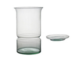 Glass terrarium W-612 + W-613 H: 27cm D: 17,5cm tray