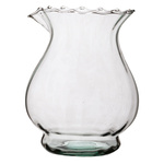 Classic glass vase D:23 spout optic H:17,5cm D:14cm