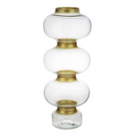 Glass vase W-620 H:50cm D:19,5cm, gold