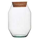 Glass vase W-587D + cork H:22cm D:14cm