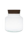 Glass vase W-395+cork H:30cm B:21,5cm