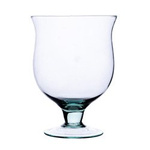 Glass stemmed vase W-163 H:20cm D:15,5cm