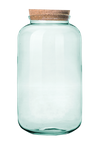 Glass jar vase W-524D+ cork H:45cm D:25cm