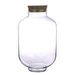 Glass terrarium + cork  W-261B H:30cm D:18,5cm