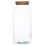 Glass jar vase W-332B1+cork H:42cm D:19cm