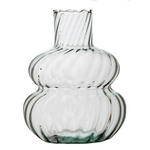 Glass vase W-770 twisted optic H:24cm D:19cm