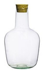 Glass vase bottle W-597+cork H: 32cm D: 18cm