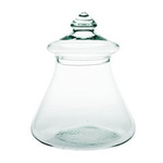 Glass jar vase W-414A+lid H:23cm D:18cm