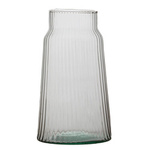 Grooved glass vase W-702B1 H:25cm D:14,5cm