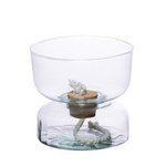 Glass flowerpot WL-98+WL-99 H:13cm D:14,5cm