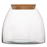 Glass vase W-440C+cork H:22,5cm D:25cm