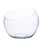 Slanted cut glass bowl D:17,5cm
