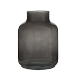 Glass jar vase W-395K2 H:20cm D:14,5cm Smoke