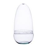 Glass terrarium egg W-542A+W-542  H:25,5cm D:12,8cm  OUTLET