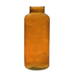 Glass jar vase W-395K H:35cm D:14,5cm Amber