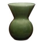 Coloured glass vase W-569 H:15cm D:12cm green OUTLET