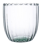 Glass flower pot W-507 optic H:16cm D:14cm