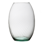 Glass vase W-268D ribbed H:26cm D:18cm
