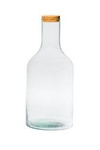 Glass bottle vase W-394A+cork H:33cm D:15cm